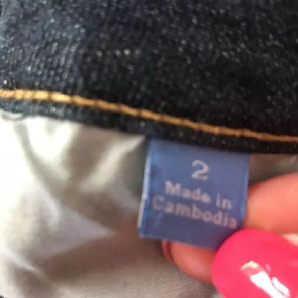 Simply Vera Vera Wang Women's Straight Cut Dark Wash Ankle Cropped Jeans - Sz 2 - Picture 3 of 11